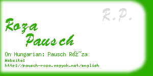 roza pausch business card